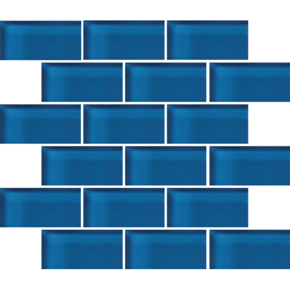 Glass Blox in Sapphire 2"x4" Glass Tile