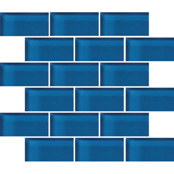 Glass Blox in Sapphire 2"x4" Glass Tile