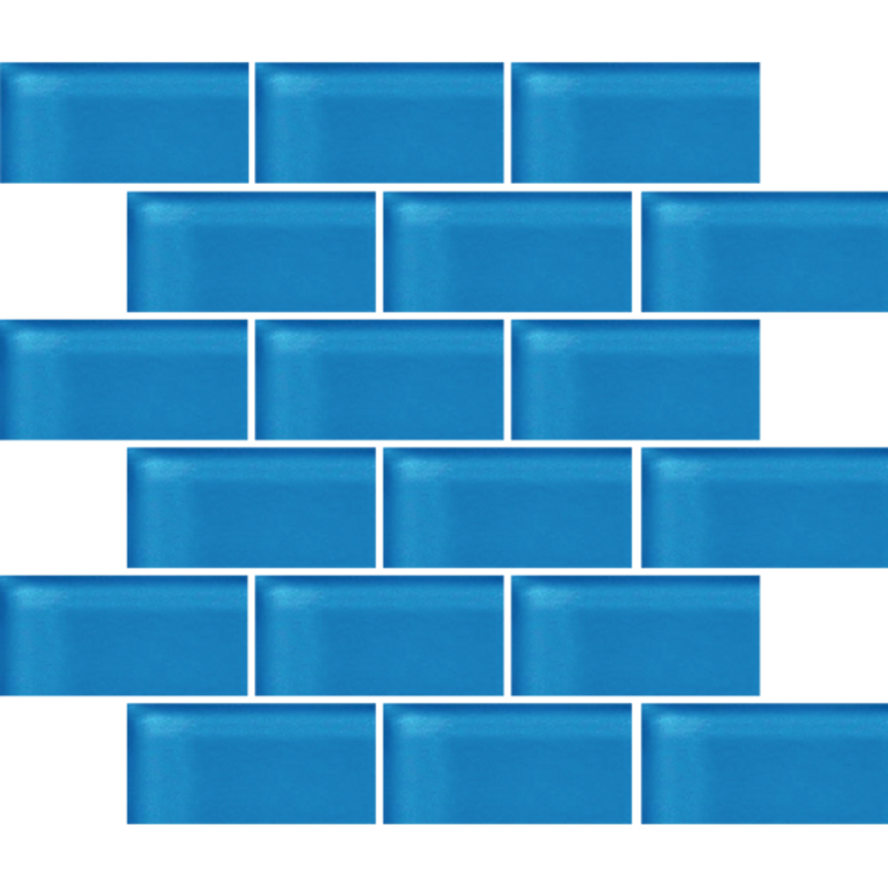 Glass Blox in Angel Fish 2"x4" Glass Tile