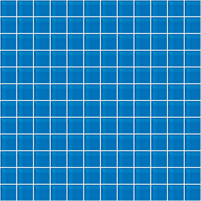 Glass Blox in Blue Grotto 1"x1" Glass Tile