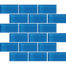 Glass Blox in Blue Grotto 2"x4" Glass Tile