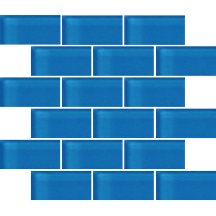 Glass Blox in Blue Grotto 2"x4" Glass Tile