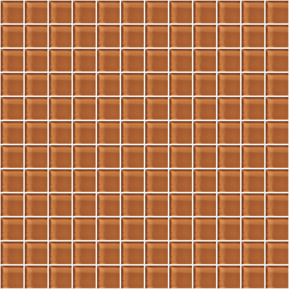 Glass Blox in Iced Tea 1"x1" Glass Tile