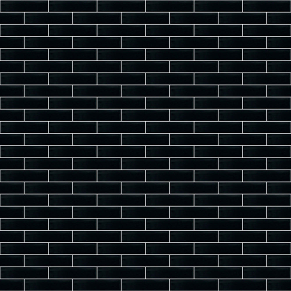 Glass Blox in Black Magic 1/2"x2" Glass Tile