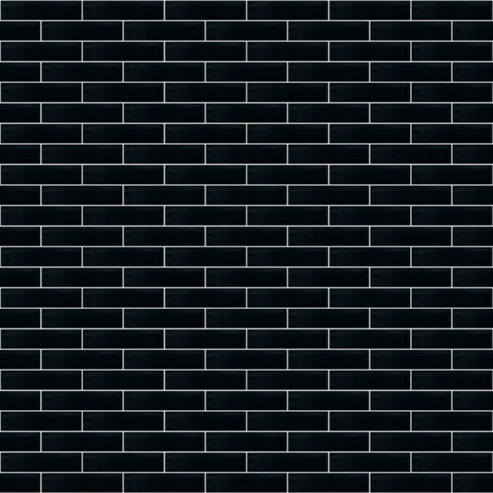 Glass Blox in Black Magic 1/2"x2" Glass Tile