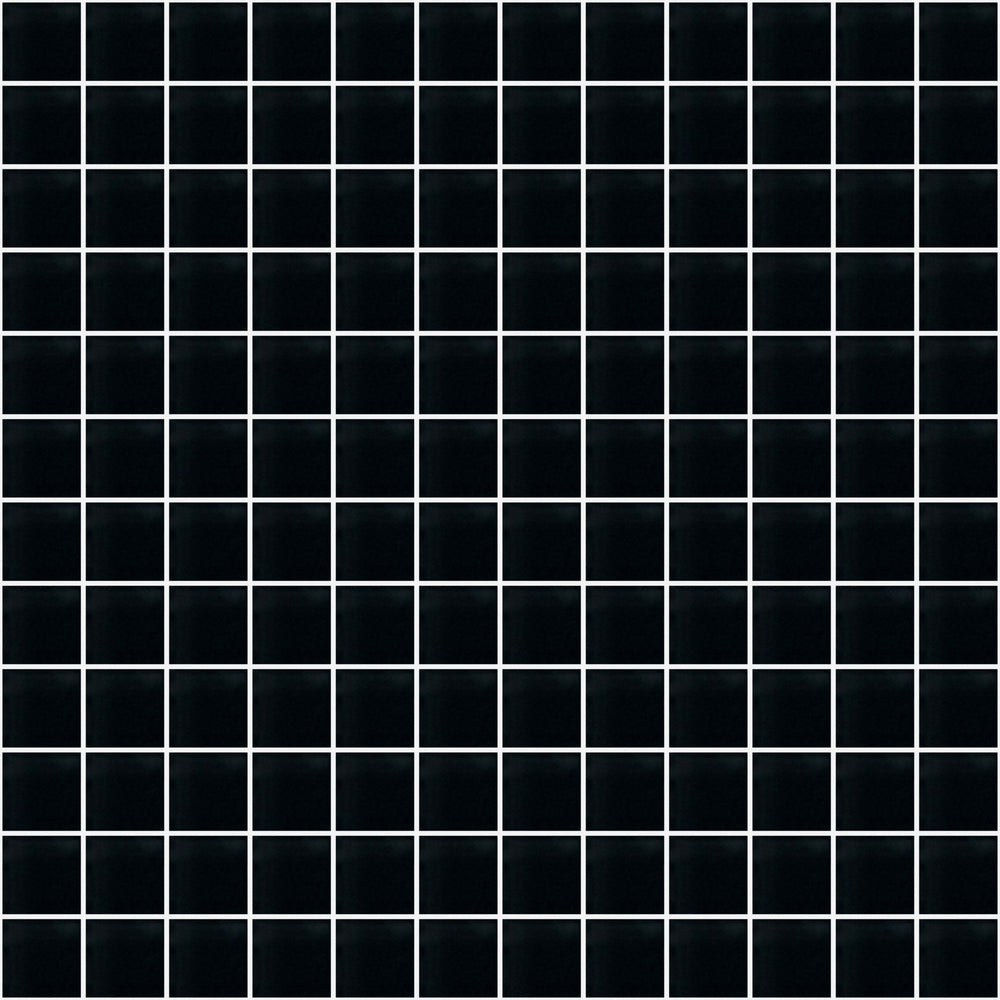 Glass Blox in Black Magic 1"x1" Glass Tile