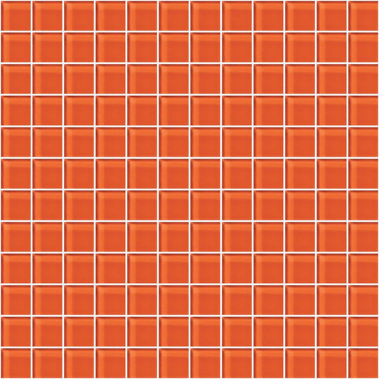 Glass Blox in Orange Sizzle 1"x1"
