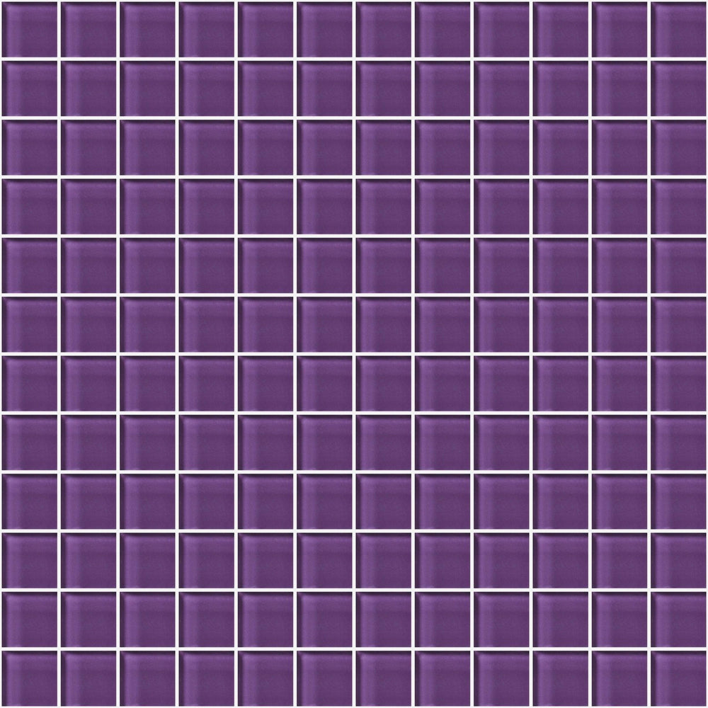 Glass Blox in Grape Sparkle 1"x1" Glass Tile