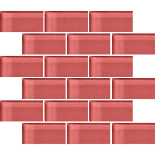 Glass Blox in Rose Aura 2"x4"