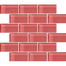 Glass Blox in Rose Aura 2"x4" Glass Tile