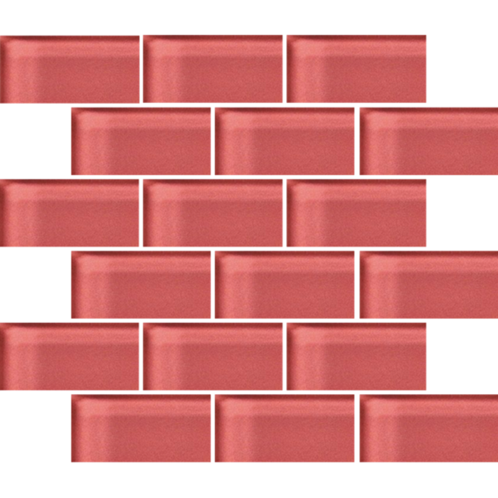 Glass Blox in Rose Aura 2"x4" Glass Tile