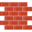 Glass Blox in Flame 2"x4" Glass Tile