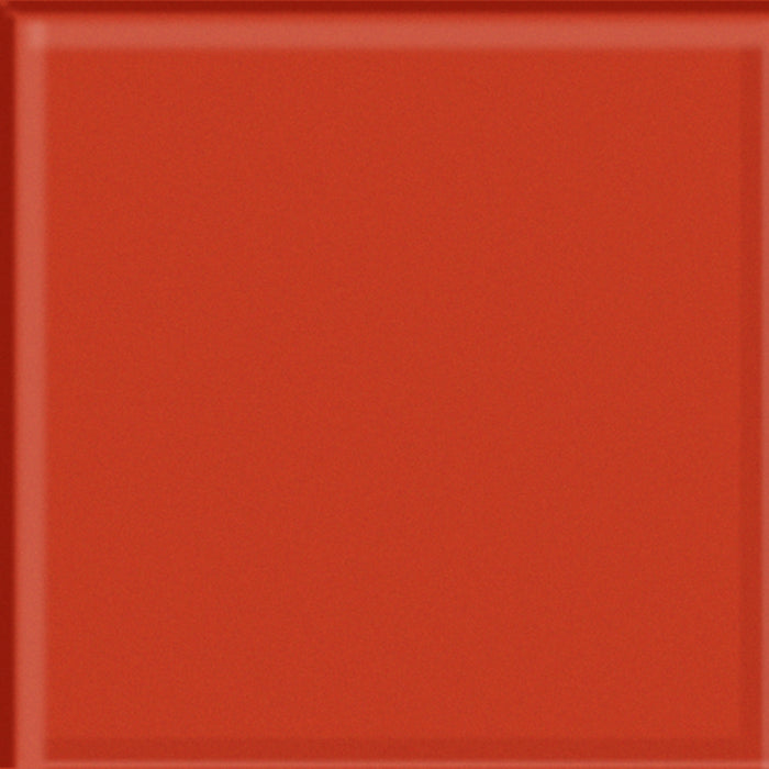Glass Blox in Flame 4"x4" Glass Tile