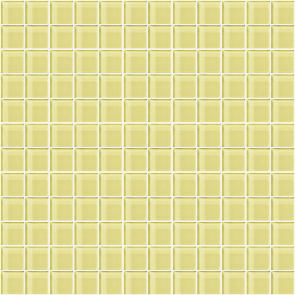 Glass Blox in Lemon Zest 1"x1" Glass Tile
