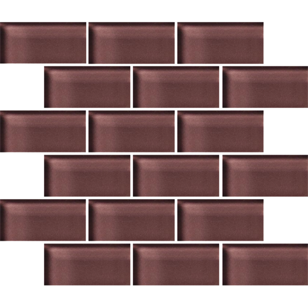 Glass Blox in Taupe Fog 2"x4" Glass Tile
