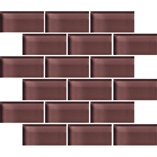 Glass Blox in Taupe Fog 2"x4"