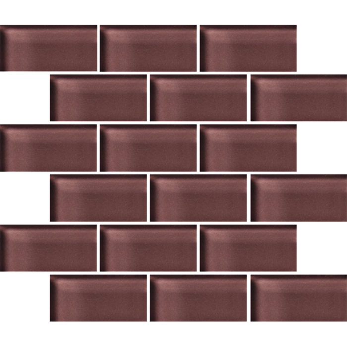 Glass Blox in Taupe Fog 2"x4" Glass Tile