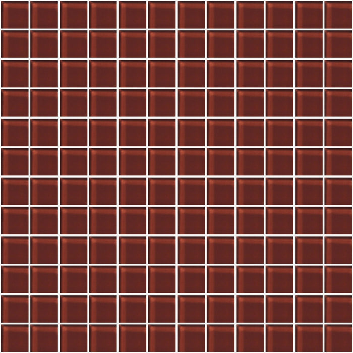 Glass Blox in Brandy 1"x1" Glass Tile