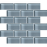 Glass Blox in Blue Haze 2"x4" Glass Tile
