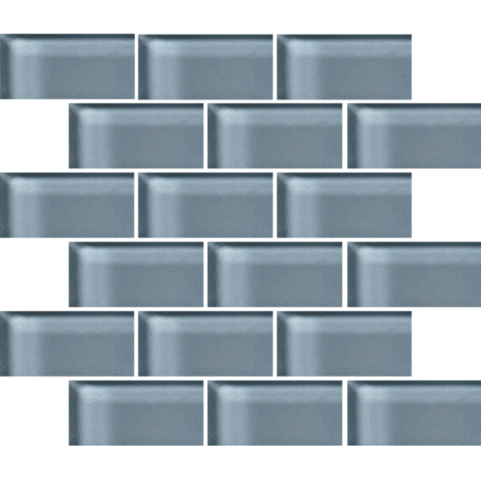 Glass Blox in Blue Haze 2"x4" Glass Tile