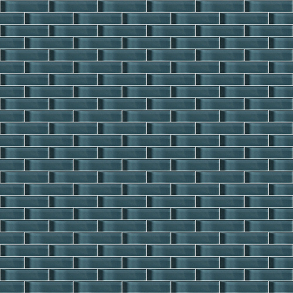 Glass Blox in Ocean Air 1/2"x2" Glass Tile