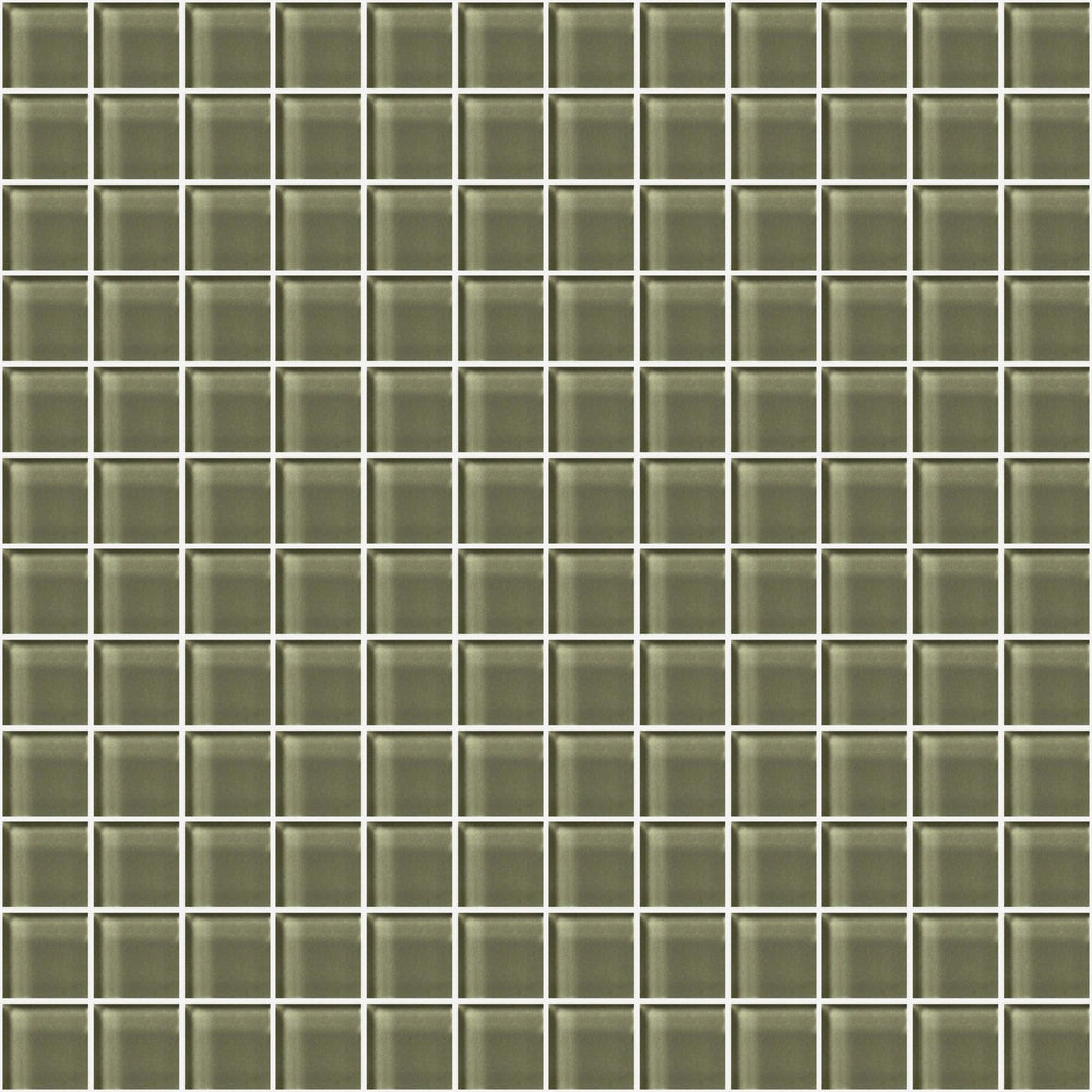 Glass Blox in Olive Mist 1"x1" Glass Tile