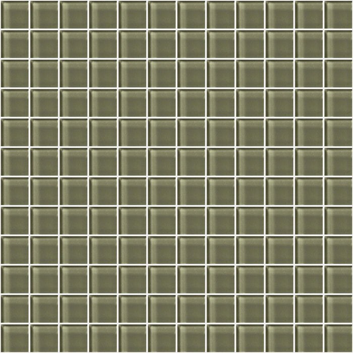 Glass Blox in Olive Mist 1"x1" Glass Tile