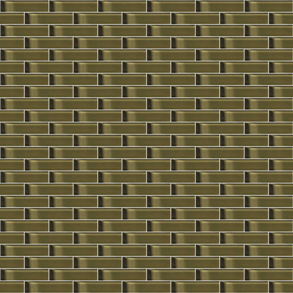 Glass Blox in Deep Sea 1/2"x2" Glass Tile