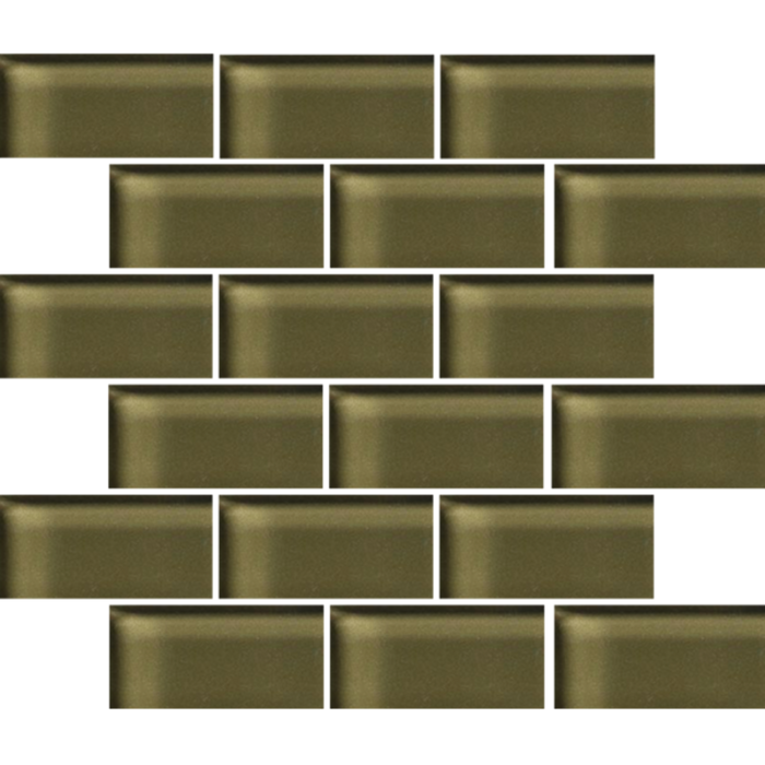 Glass Blox in Deep Sea 2"x4" Glass Tile