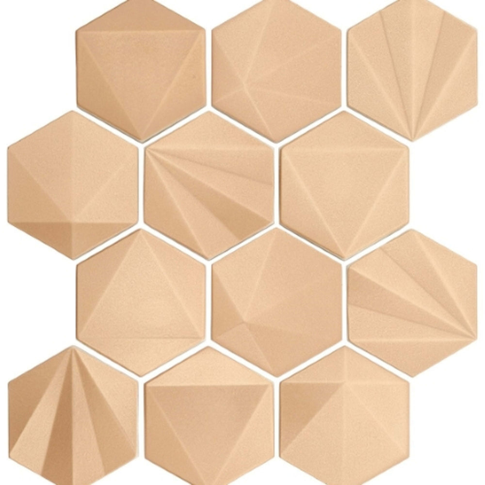 Geometal in Champagne Gold - Hex Metal Tile