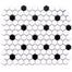Hexagon in Black & White 1x1 Tile