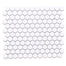 Hexagon in White 1x1 Tile