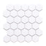 Hexagon in White 2x2 Tile