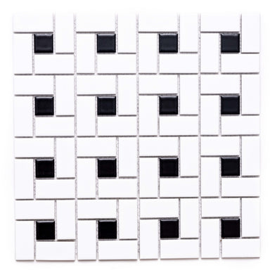 Spiral in Black & White Tile
