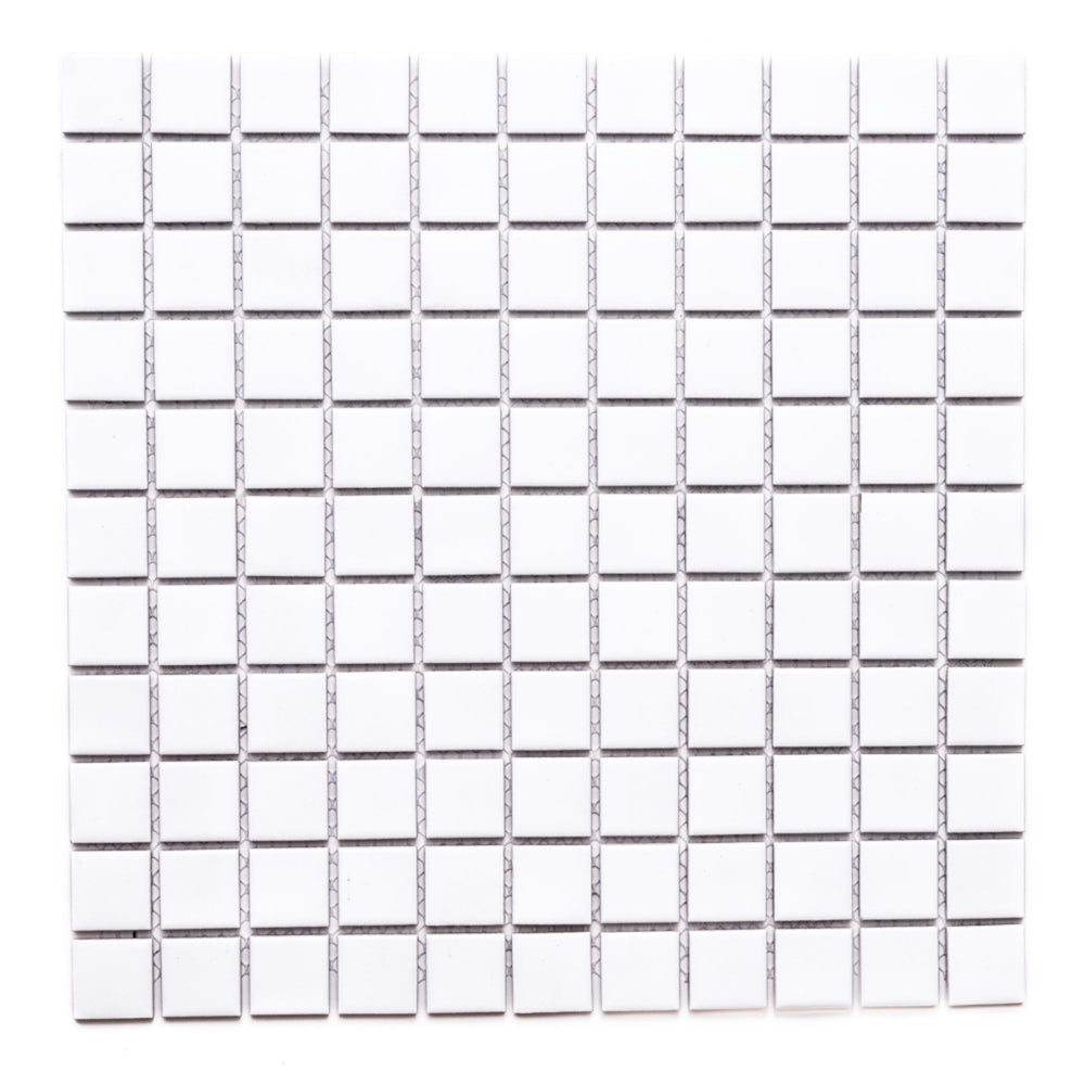 Square in White 1x1 Tile