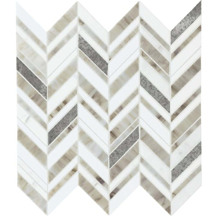 Stone Theory in Geo Chevron Tile
