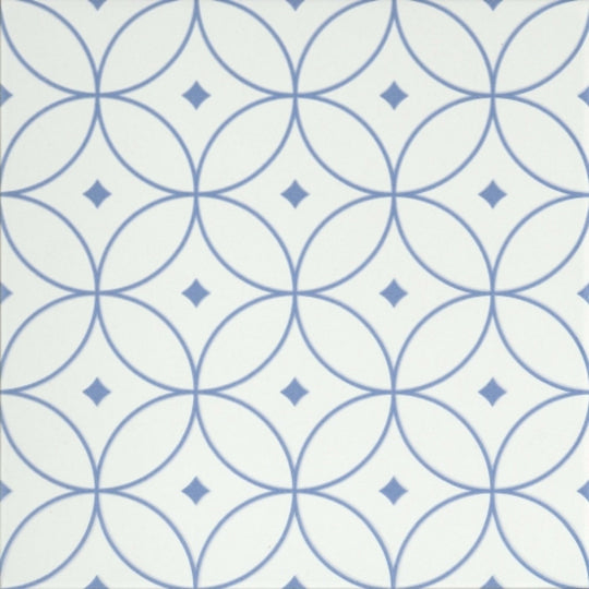 Geometry in Atom Blue 10" X 10"