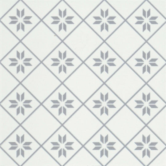 Geometry in Petal Gray 10" X 10"