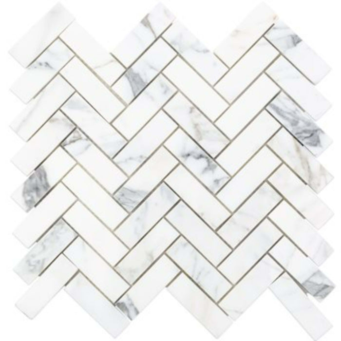 Calacatta in Calacatta 1x3 Herringbone Natural Stone
