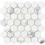 Calacatta in Calacatta 2'' Hexagon Natural Stone