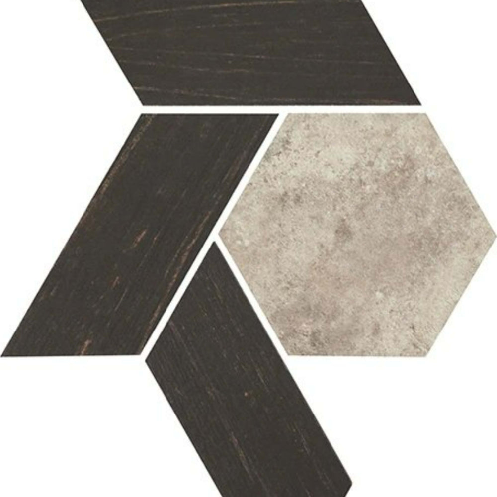 Historic Limestone in Native Blend Hexagon Tile