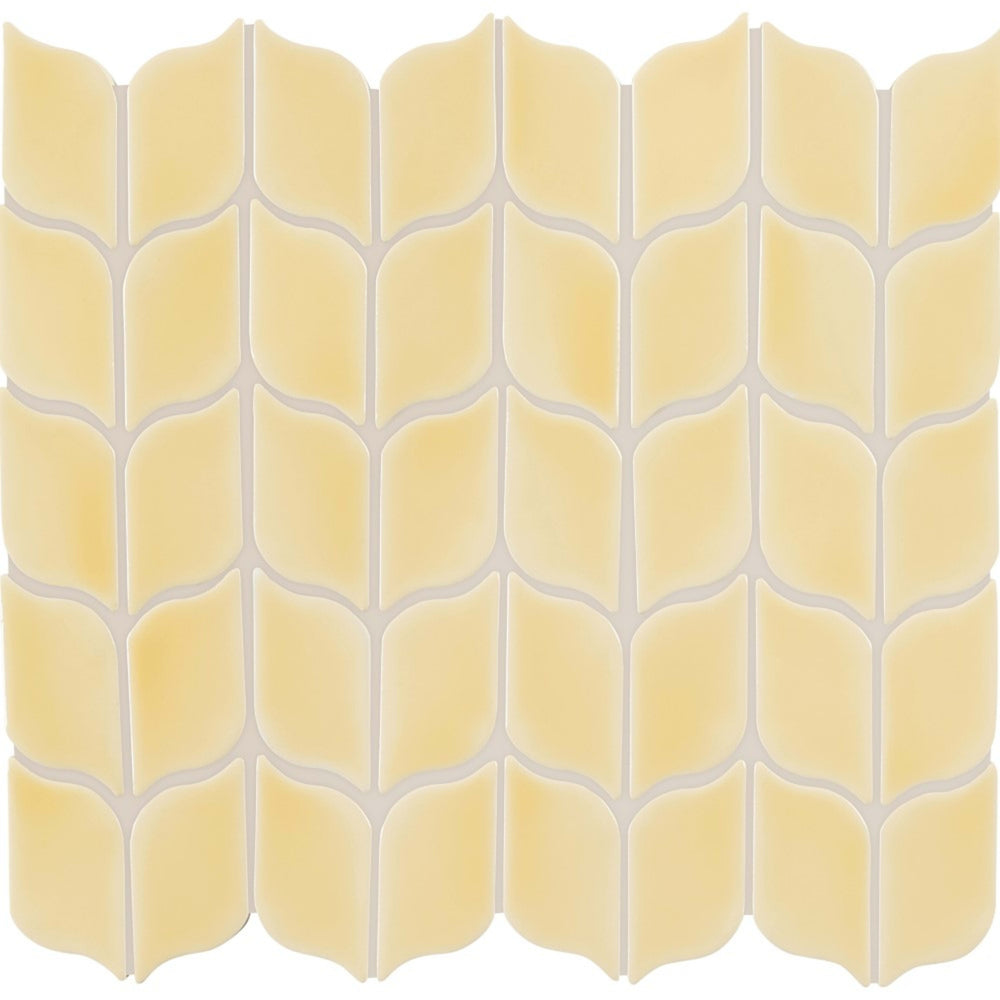 Handwritten in Gold Leaf Leaf Mosaic 3"x6" Tile