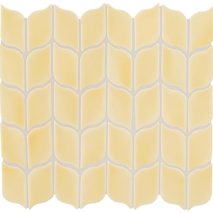 Handwritten in Gold Leaf Leaf Mosaic 3"x6" Tile