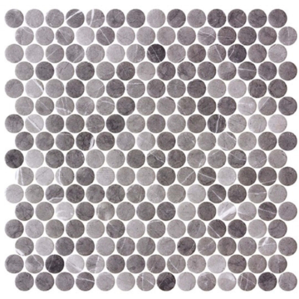 Carolina Dots Collection in Herrera Grafite Glass Tile