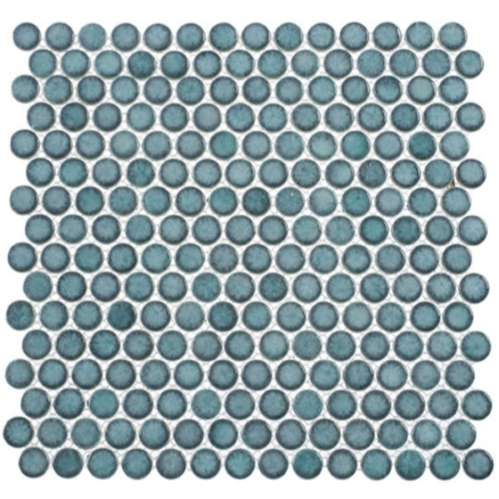 Greenwich Collection Penny Round in Historic Grand (Penny Round) Glass Tile