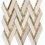 Impulse in Cream Chevron Glass Tile