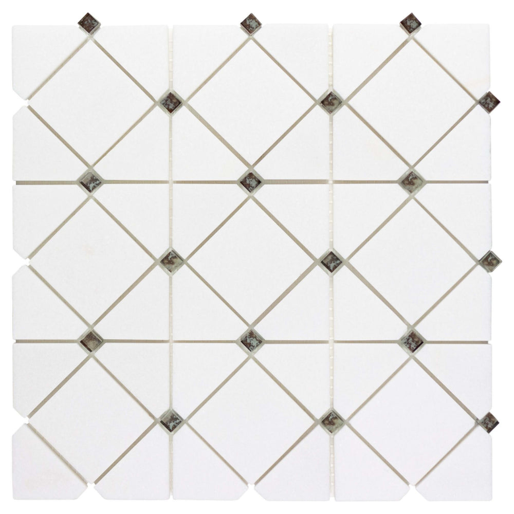 Dazzle in Limelight Silver Glass Tile