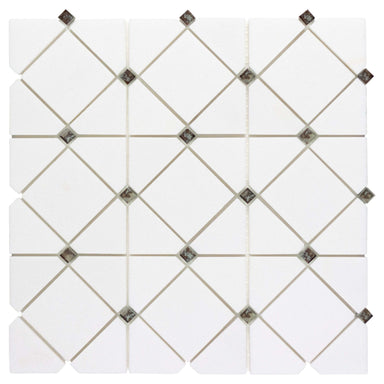 Dazzle in Limelight Silver Glass Tile