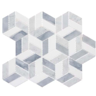 Joyous Moments in Kitten Play 1x2 1/4 Hex Natural Stone