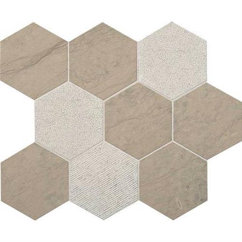 Ascend in Gray Virtue Hexagon Mosaic Natural Stone
